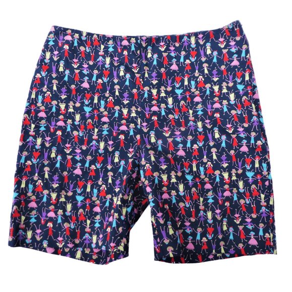 Vintage Esprit Cotton Spandex Shorts Novelty Stick Women Side Zip 3 4 - Picture 2 of 7